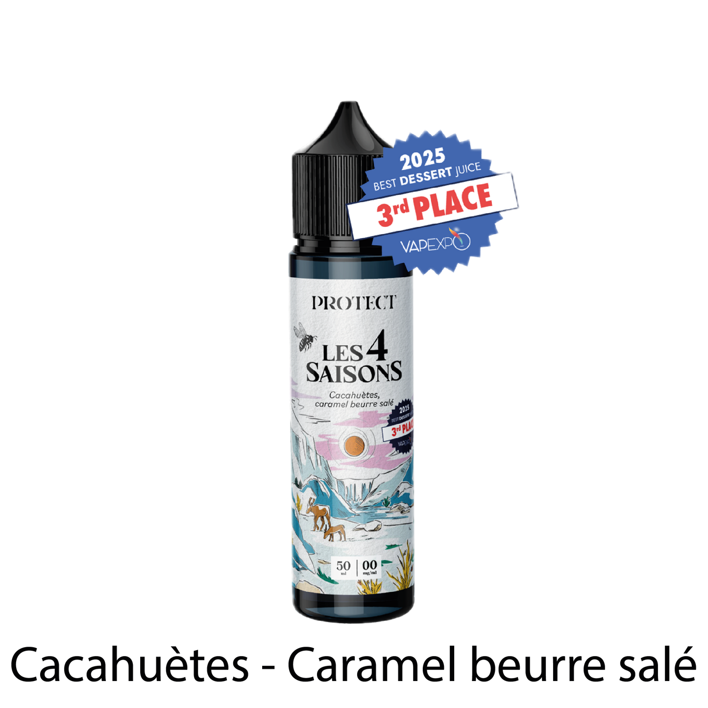 E-liquide Cacahuètes Caramel Beurre Salé - 50ml - Les 4 Saisons - Hiver
