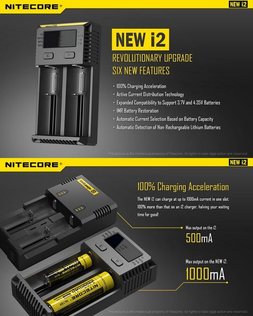 Chargeur NEW i2 - Nitecore
