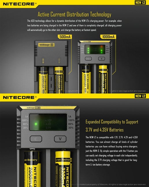 Chargeur NEW i2 - Nitecore