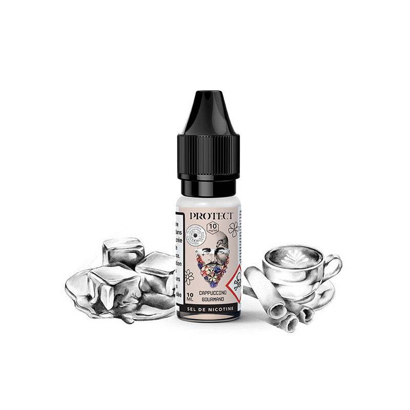 E-liquide Salt Cappuccino Gourmand - 10ml - Mellifère - Protect