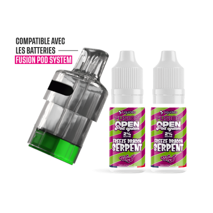 Pack Freeze Dragon Serpent 30K - Wpuff Fusion Open Pod System Liquideo