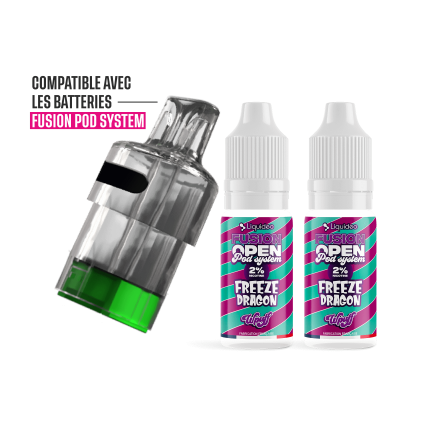 Pack Freeze Dragon 30K - Wpuff Fusion Open Pod System Liquideo