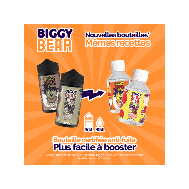 E-liquide Sorbet Fraise Fruit du Dragon - 200ml - Biggy Bear Evo