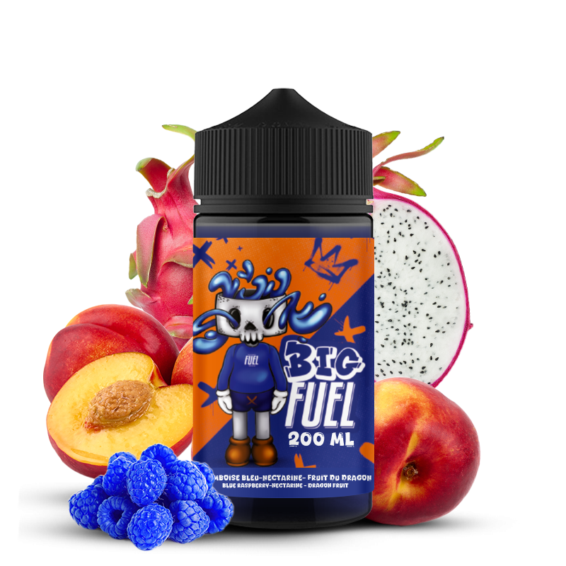 E-liquide Framboise bleue, Nectarine, Fruit du Dragon - 200ml - BIG FUEL