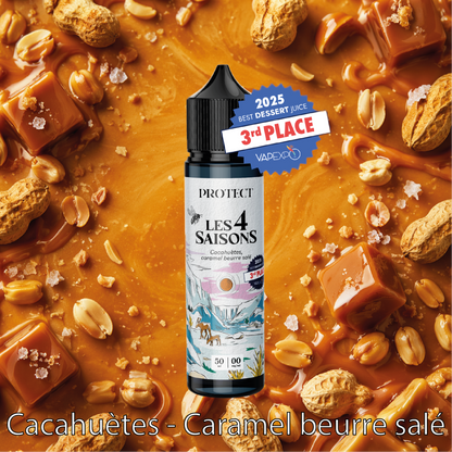 E-liquide Cacahuètes Caramel Beurre Salé - 50ml - Les 4 Saisons - Hiver