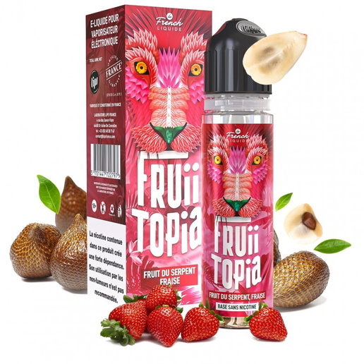 E-liquide Fruit du Serpent, Fraise - 50ml - FRUIITOPIA