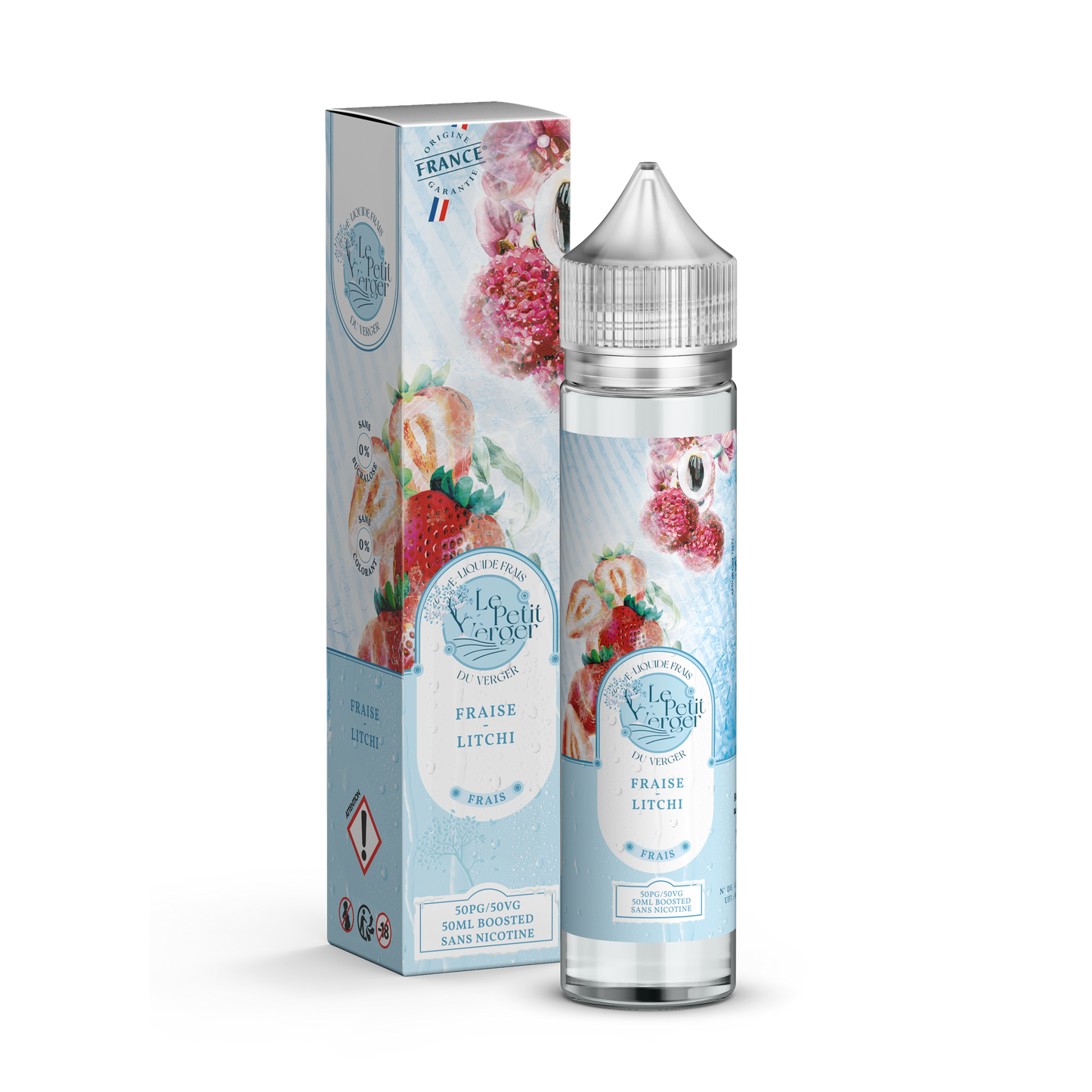 E-liquide Fraise – Litchi - Frais - 50ml - Le Petit Verger