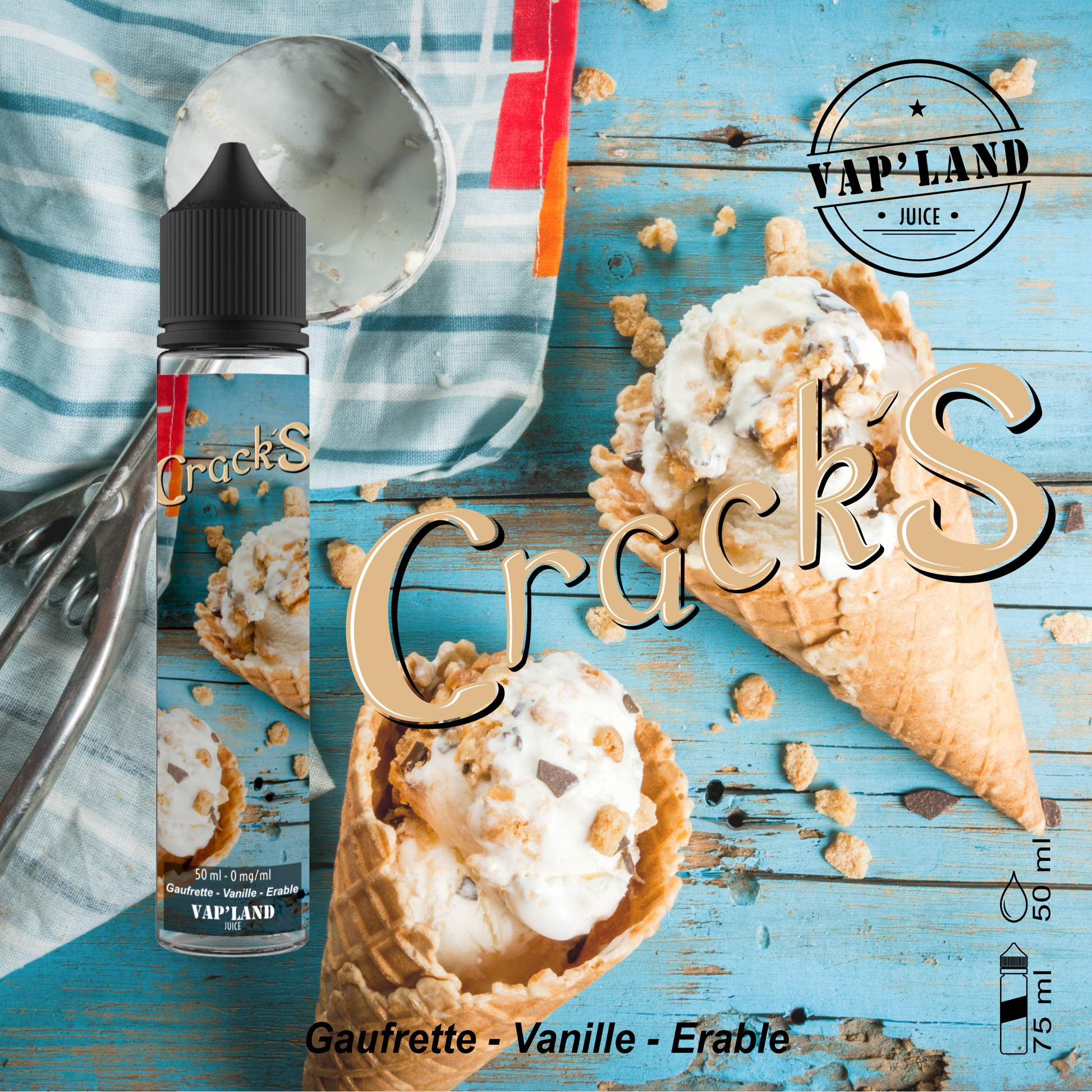 E-liquide Crack's - 50ml - Vap'Land Juice Vapland E-liquide Crack's - 50ml - Vap'Land Juice Vapland