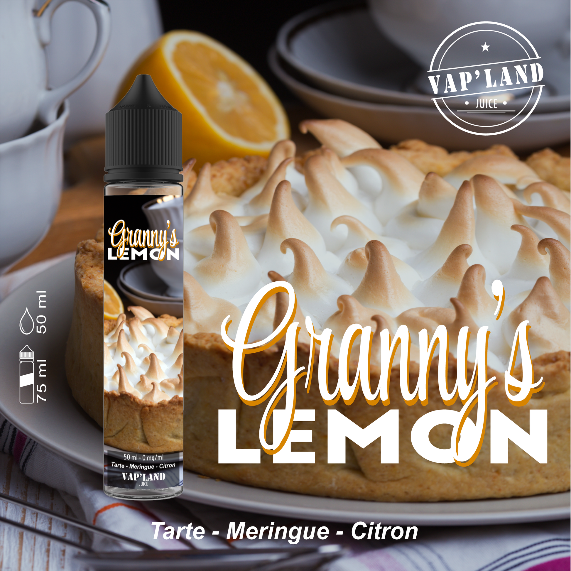 E-liquide GRANNY'S LEMON - 50ml - Vap'Land Juice Vapland E-liquide GRANNY'S LEMON - 50ml - Vap'Land Juice Vapland