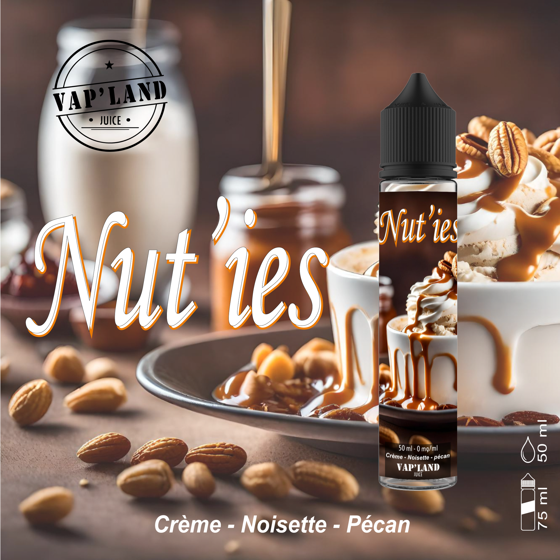 E-liquide Nut'ies - 50ml - Vap'Land Juice Vapland E-liquide Nut'ies - 50ml - Vap'Land Juice Vapland