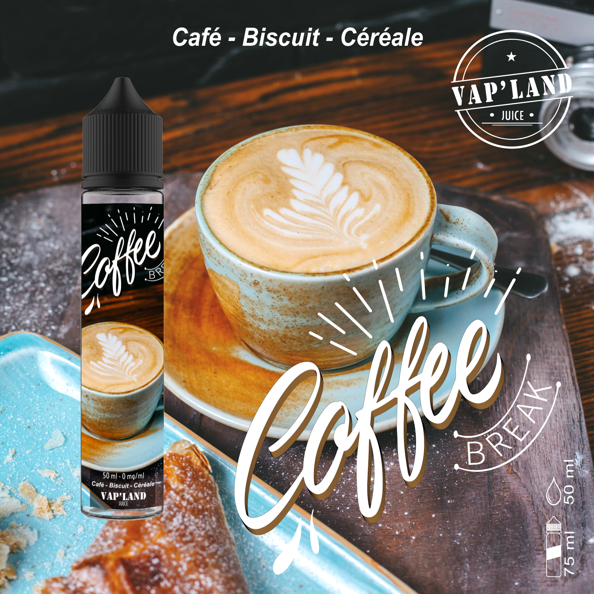 E-liquide Coffee Break - 50ml - Vap'Land Juice Vapland E-liquide Coffee Break - 50ml - Vap'Land Juice Vapland