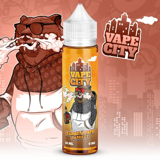 E-liquide BARBE À PAPA VANILLE - 50ml - VAPE CITY