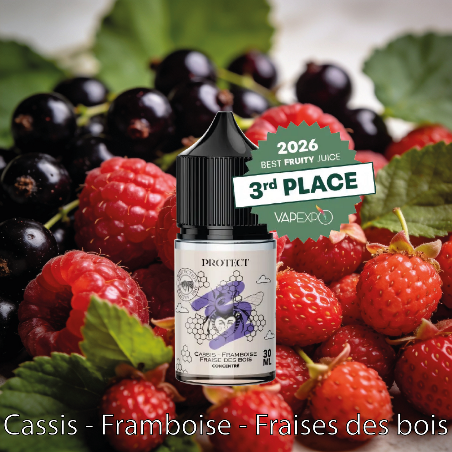 Concentré DIY Cassis - Framboise - Fraises des bois - 30ml - Parrainage - Protect