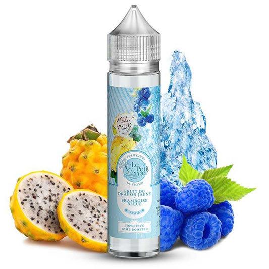 E-liquide Fruit du Dragon Jaune - Framboise Bleue - Frais 50ml - Le petit verger