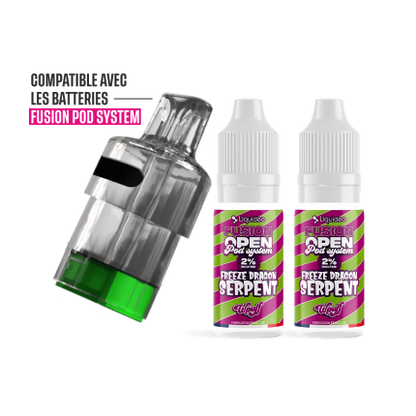 Pack Freeze Dragon Serpent 30K - Wpuff Fusion Open Pod System Liquideo