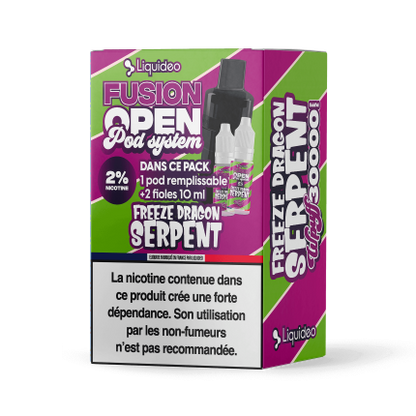 Pack Freeze Dragon Serpent 30K - Wpuff Fusion Open Pod System Liquideo