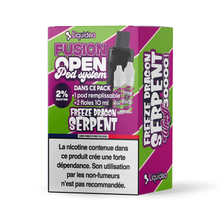 Pack Freeze Dragon Serpent 30K - Wpuff Fusion Open Pod System Liquideo