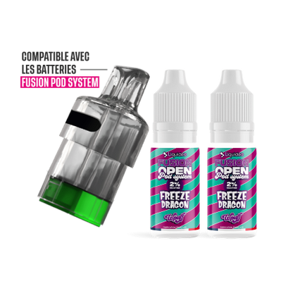 Pack Freeze Dragon 30K - Wpuff Fusion Open Pod System Liquideo
