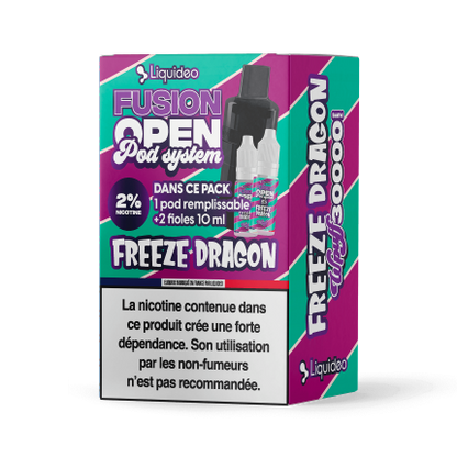 Pack Freeze Dragon 30K - Wpuff Fusion Open Pod System Liquideo