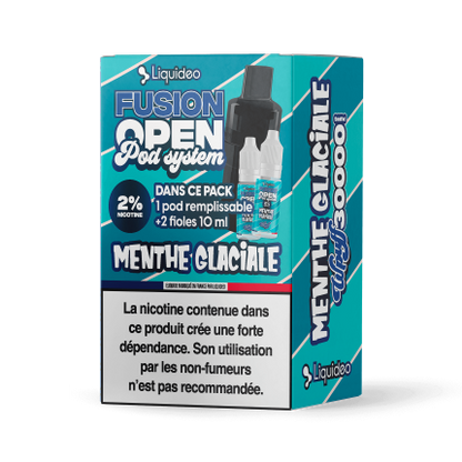 Pack Menthe Glaciale 30K - Wpuff Fusion Open Pod System Liquideo