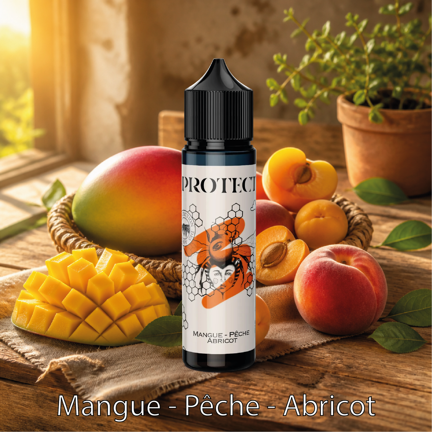 E-liquide Mangue Pêche Abricot - 50ml - Parrainage - Protect