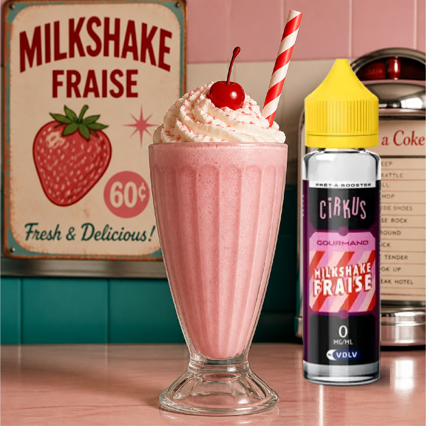 E-liquide Milkshake Fraise - 50ml - Cirkus