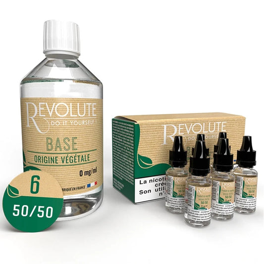 Pack Base e-liquide Végétale - 6mg - 200ml - Revolute