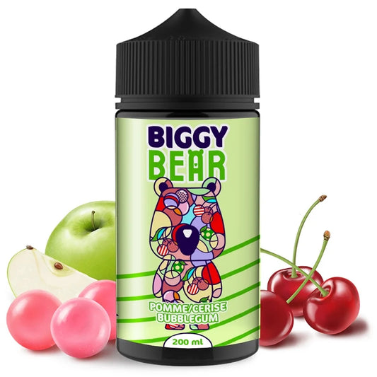 E-liquide Pomme Cerise Bubble Gum - 200ml - Biggy Bear