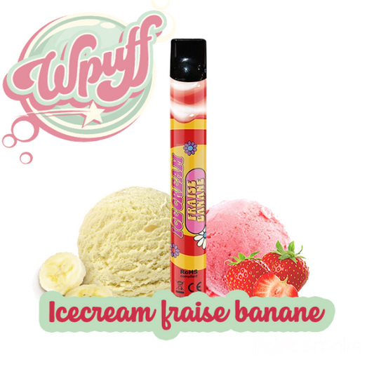 Cigarette jetable Ice cream fraise banane- Wpuff