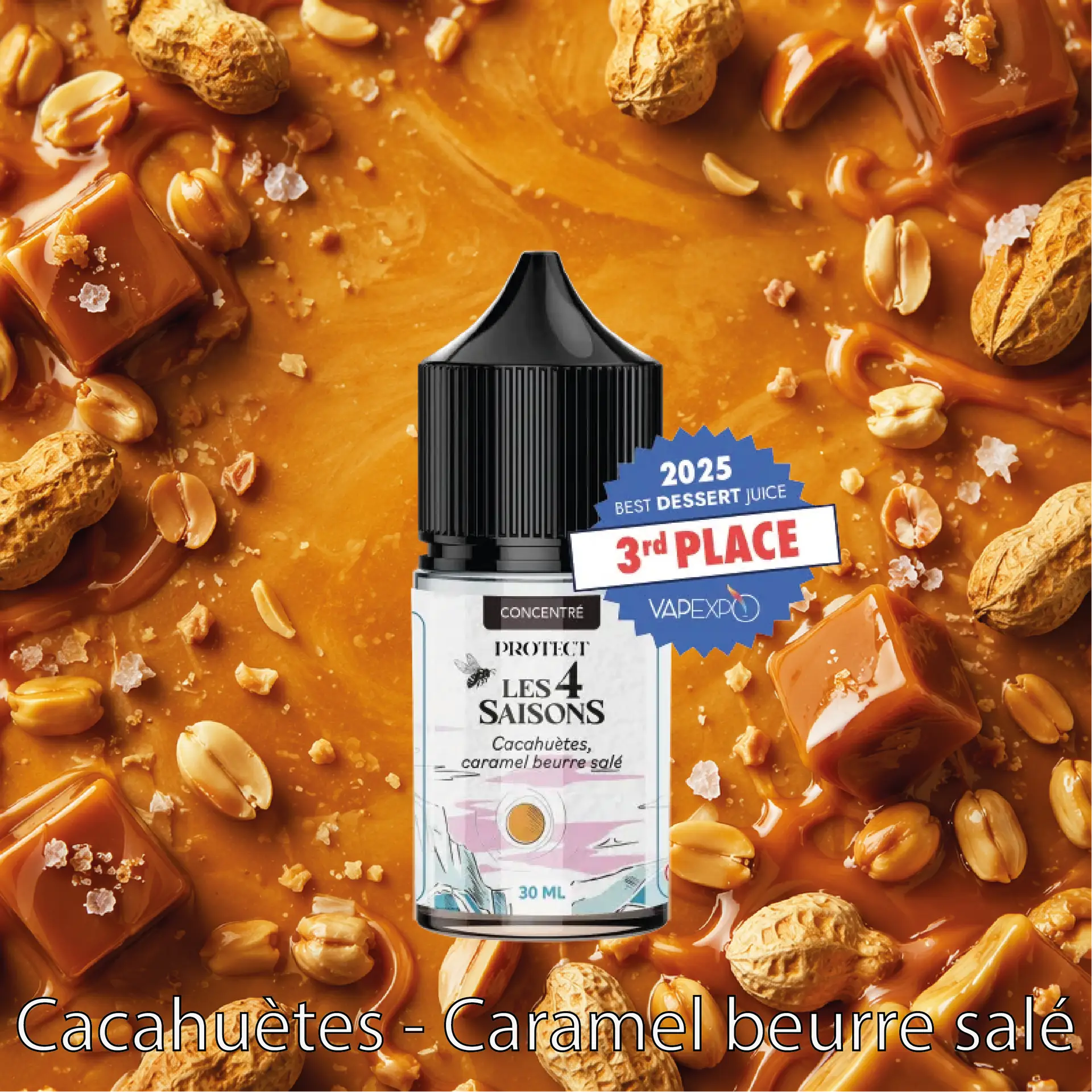 Concentré DIY Cacahuètes Caramel Beurre Salé - 30ml - Les 4 Saisons - Hiver